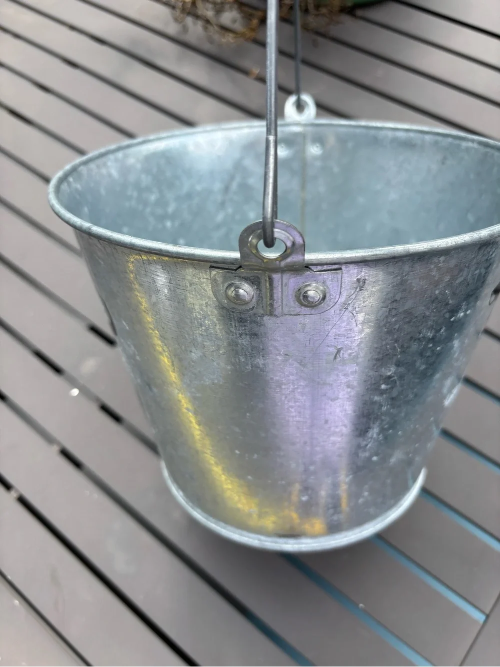The Black Dog Galvanized Bucket with Black Dog Graphic Martha’s Vineyard